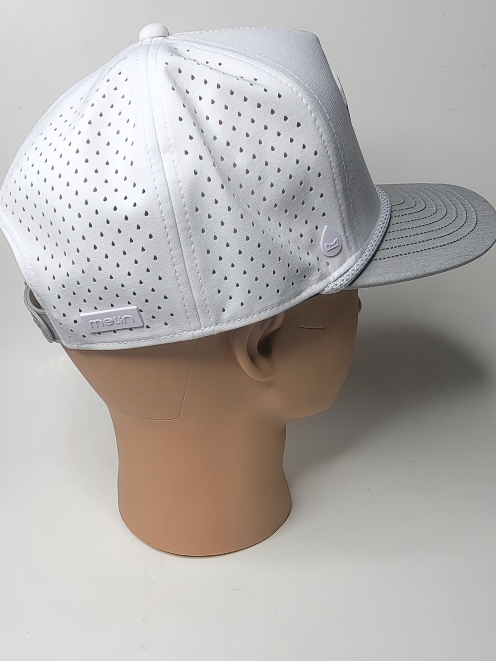 MELIN odysea Hydro Mens White & grey Hat Snapback With ALPHA OPERATIONS LOGO